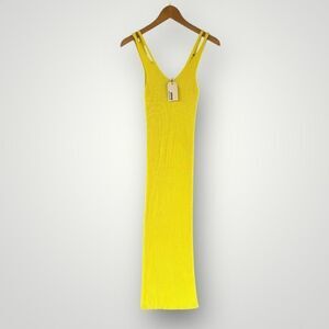 5 for $45 NWT Uniq Dress Women Size S-M Bodycone Stretch Yellow